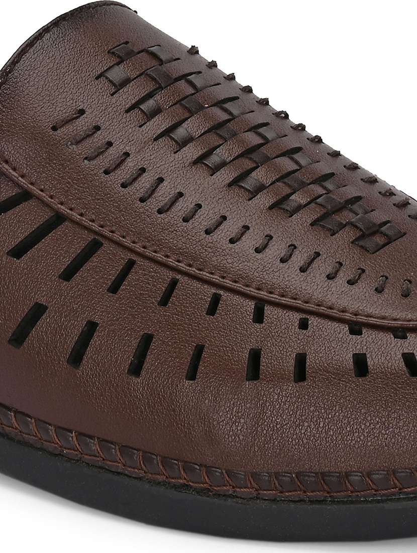 men brown slip on mule - 22282342 -  Standard Image - 4