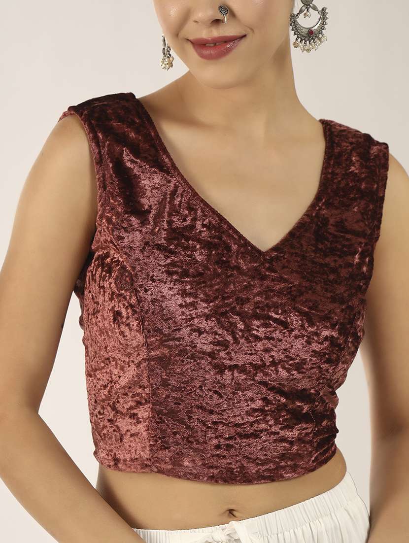 women solid sleeveless stitched blouse - 22282346 -  Standard Image - 6