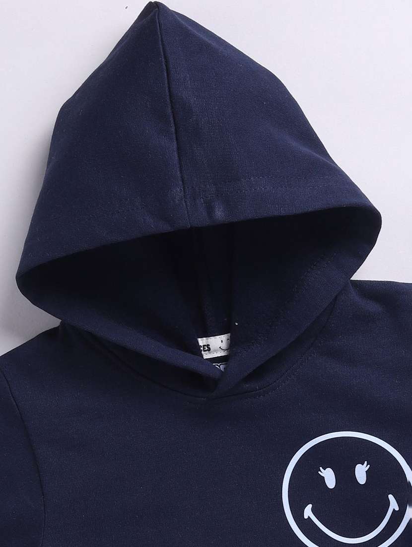 girls printed long sleeve hooded sweatshirt - 22282420 -  Standard Image - 1