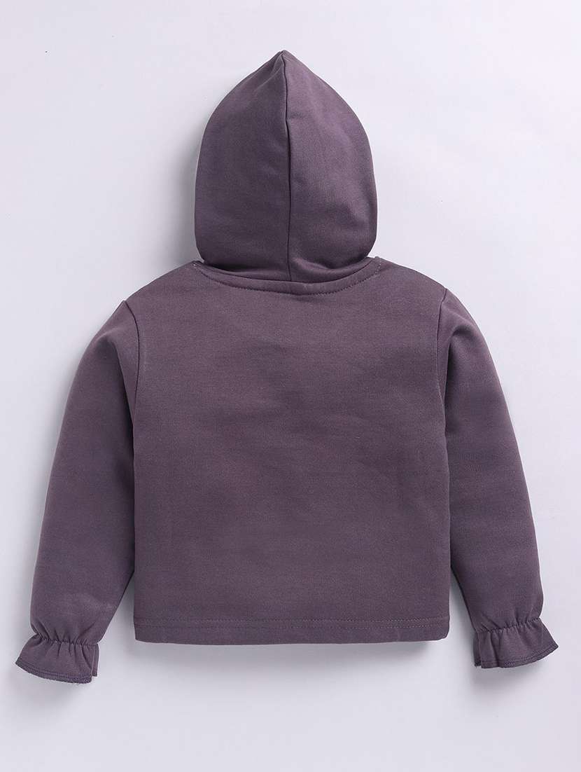 girls printed long sleeve hooded sweatshirt - 22282424 -  Standard Image - 1