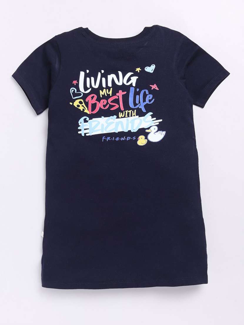 girls printed short sleeve t-shirt dress - 22282448 -  Standard Image - 1