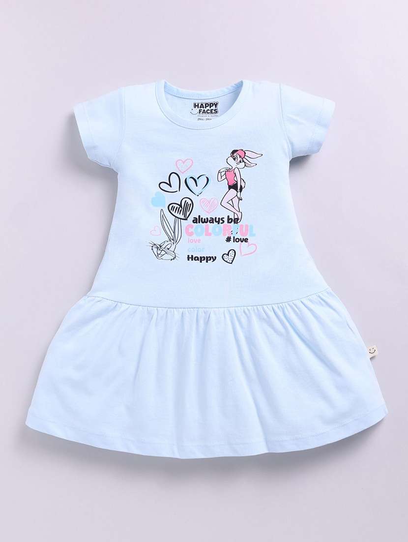 girls printed short sleeve tiered dress - 22282562 -  Standard Image - 1