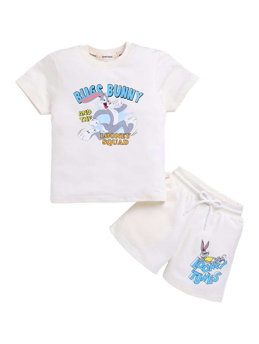 boys printed shorts co-ord set - 22282626 -  Standard Image - 1