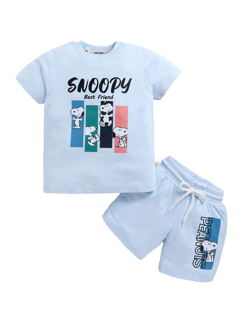 boys printed shorts co-ord set - 22282629 -  Standard Image - 1