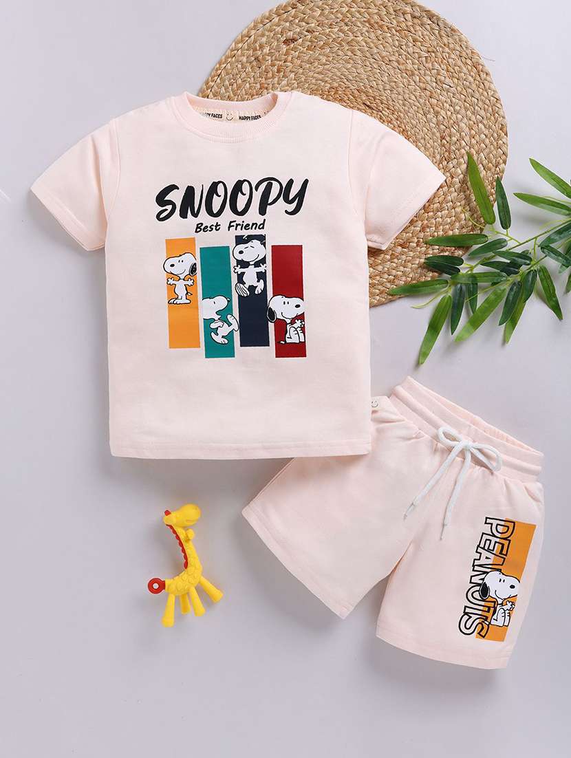 boys printed shorts co-ord set