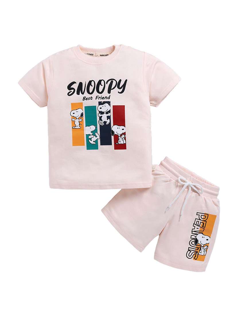 boys printed shorts co-ord set - 22282632 -  Standard Image - 1