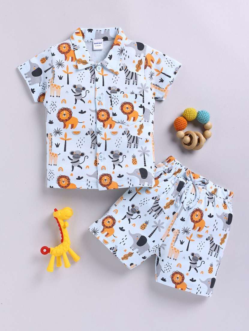 boys printed shorts co-ord set