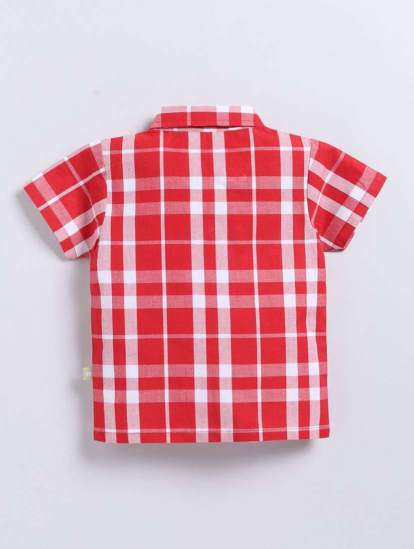 boys checkered collared short sleeve shirt - 22283013 -  Standard Image - 1