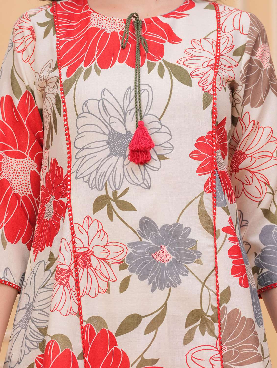 women floral print three quarter sleeve co-ord set - 22283055 -  Standard Image - 6