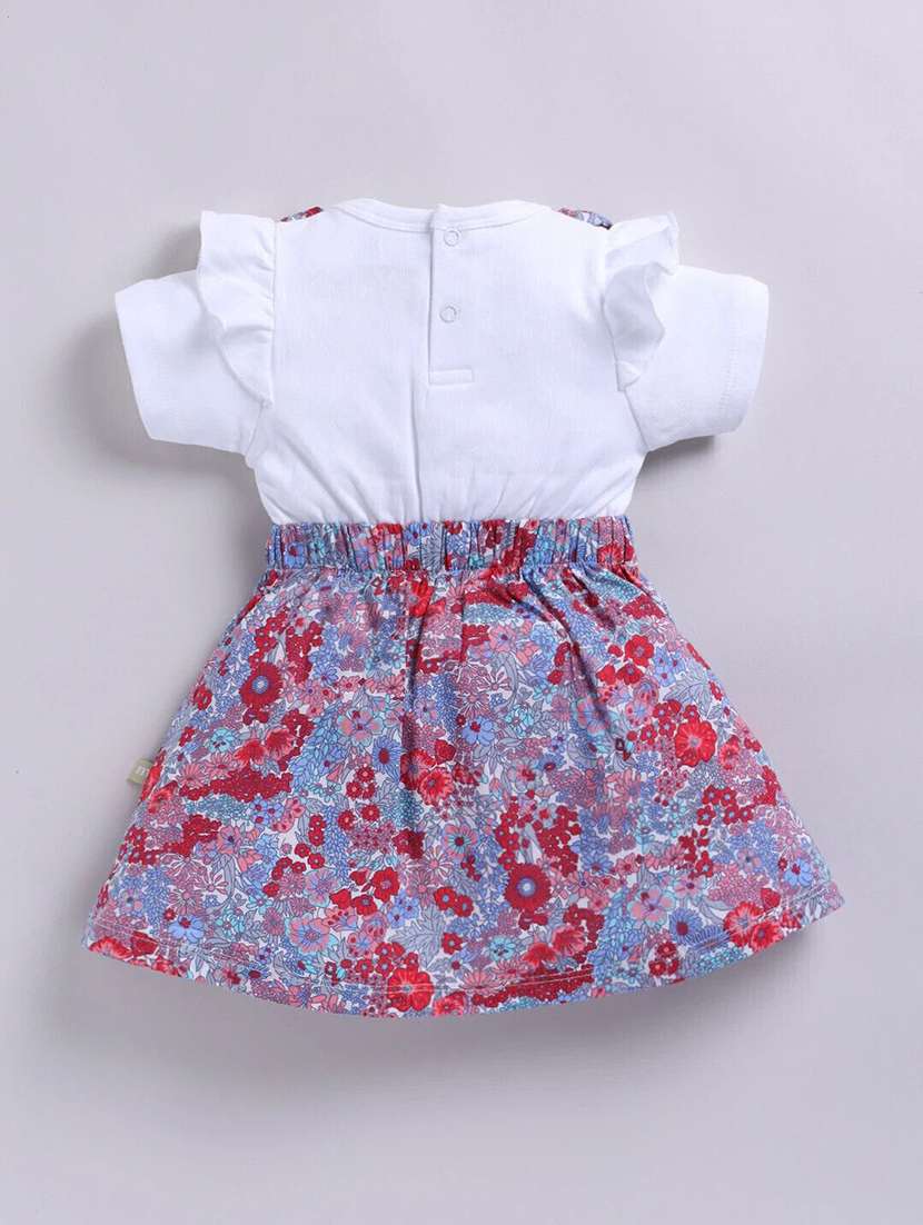 girls printed short sleeve a-line dress - 22283144 -  Standard Image - 1