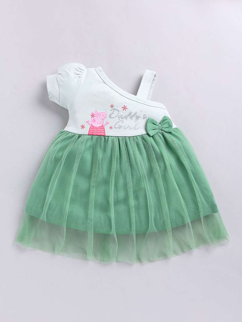 girls printed single shoulder dress - 22283189 -  Standard Image - 1