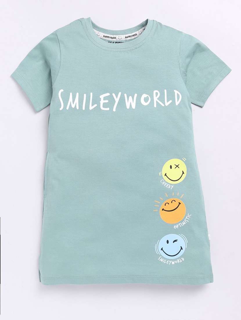 girls printed short sleeve t-shirt dress - 22283232 -  Standard Image - 1