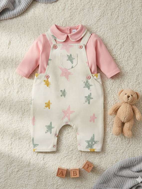 kids printed long sleeve romper