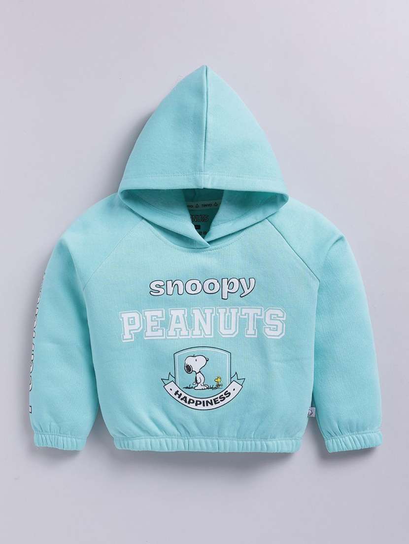 girls printed long sleeve hooded sweatshirt - 22283593 -  Standard Image - 1