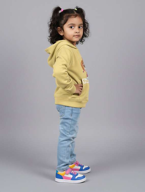 girls printed long sleeve hooded sweatshirt - 22283596 -  Standard Image - 1