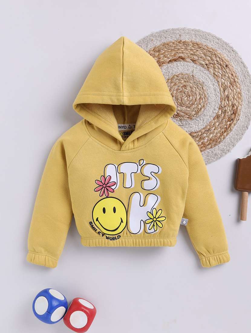 kids printed long sleeve hooded sweatshirt - 22283603 -  Standard Image - 1