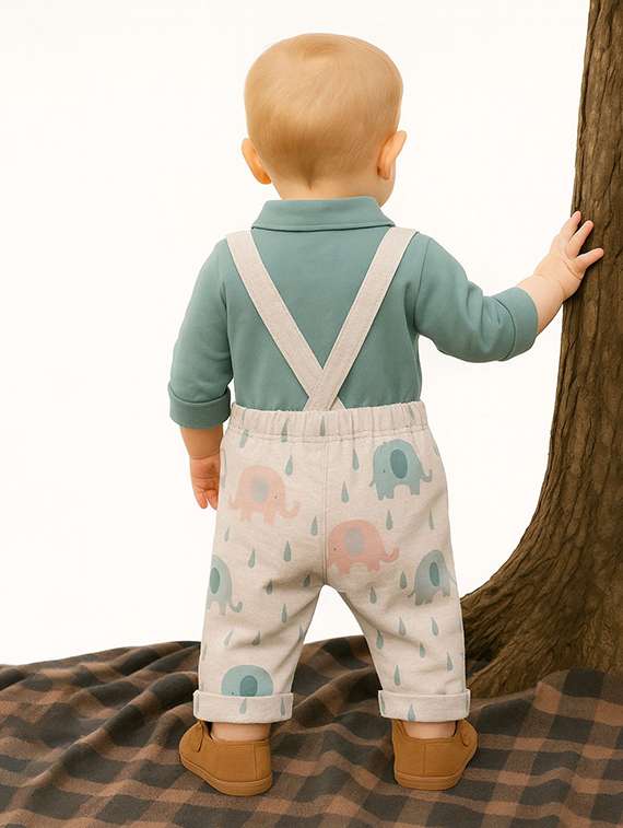 kids printed long sleeve romper - 22283649 -  Standard Image - 1