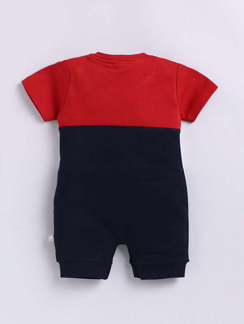 kids color blocked short sleeve romper - 22283659 -  Standard Image - 1
