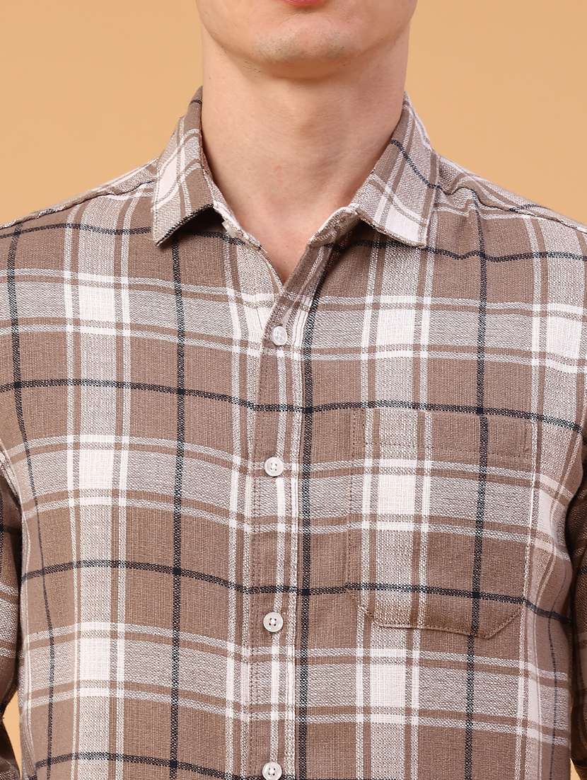 men checkered long sleeve regular fit casual shirt - 22284517 -  Standard Image - 1