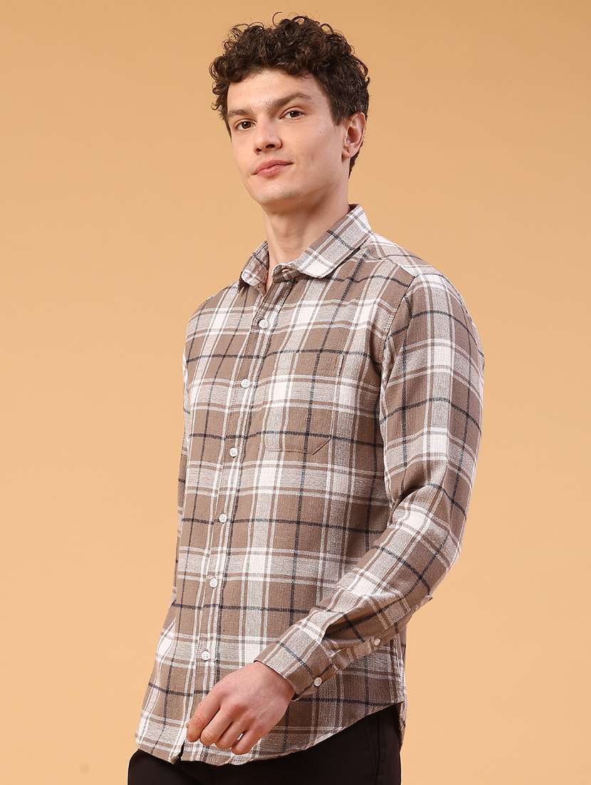 men checkered long sleeve regular fit casual shirt - 22284517 -  Standard Image - 4