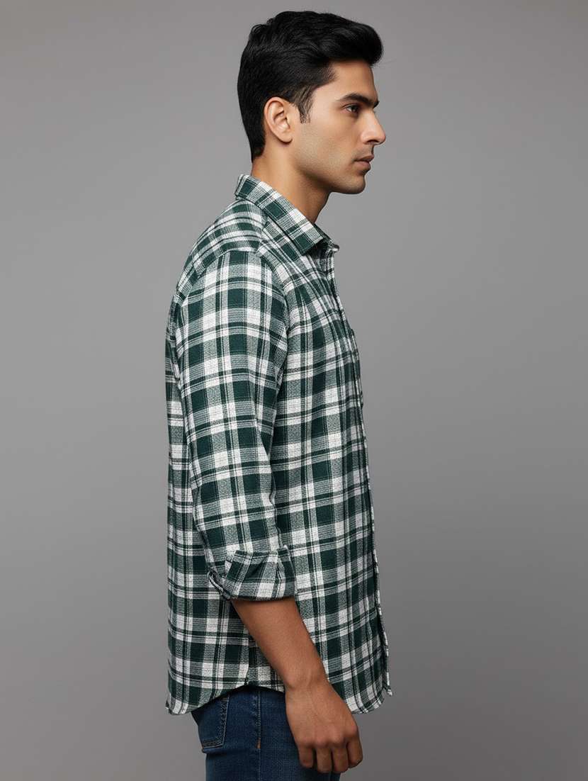 men checkered long sleeve regular fit casual shirt - 22284637 -  Standard Image - 1