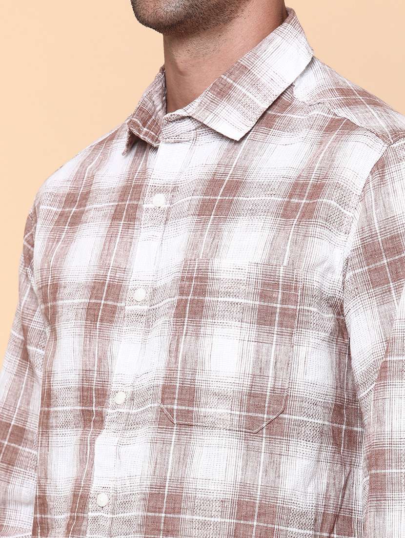 men checkered long sleeve regular fit casual shirt - 22284773 -  Standard Image - 1