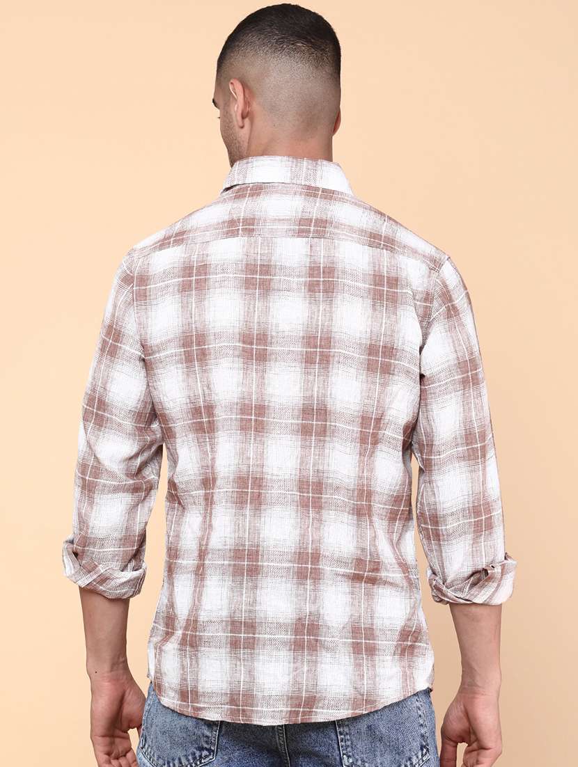 men checkered long sleeve regular fit casual shirt - 22284773 -  Standard Image - 4