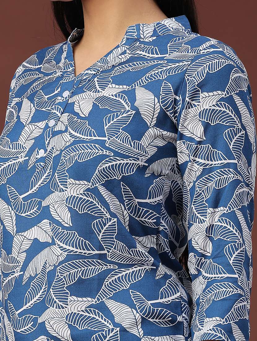 women printed three quarter sleeve top - 22284961 -  Standard Image - 1