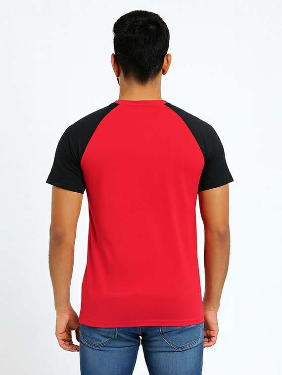 men color block raglan sleeve regular fit t-shirt - 22285116 -  Standard Image - 1