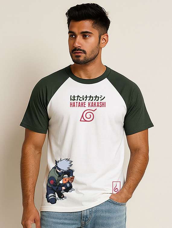 men color block raglan sleeve regular fit t-shirt