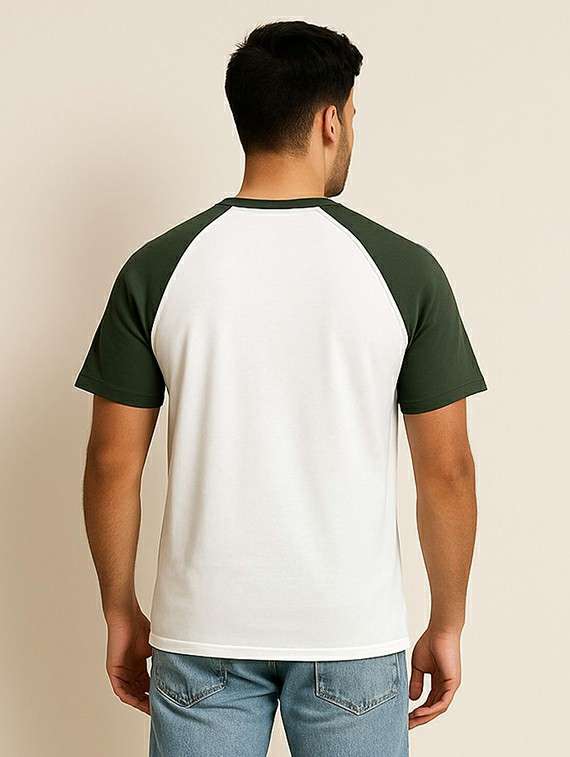 men color block raglan sleeve regular fit t-shirt - 22285126 -  Standard Image - 1