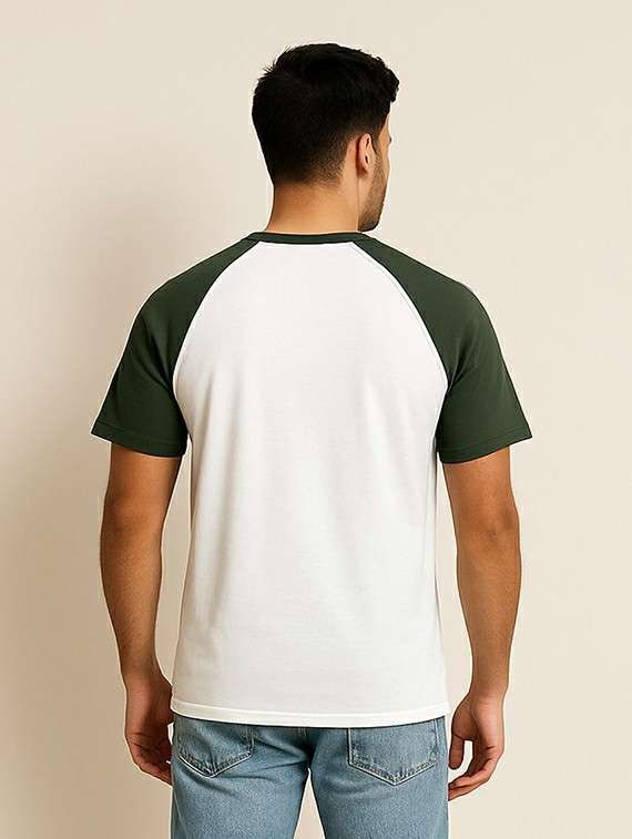 men color block raglan sleeve regular fit t-shirt - 22285128 -  Standard Image - 1
