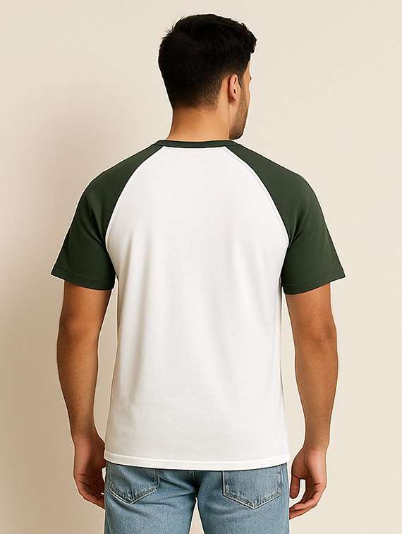 Men Color Block Raglan Sleeve Regular Fit T-shirt - 22285135 -  Standard Image - 1