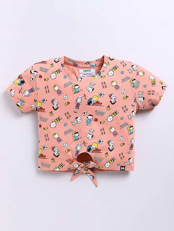 girls printed short sleeve crop tee - 22285186 -  Standard Image - 1