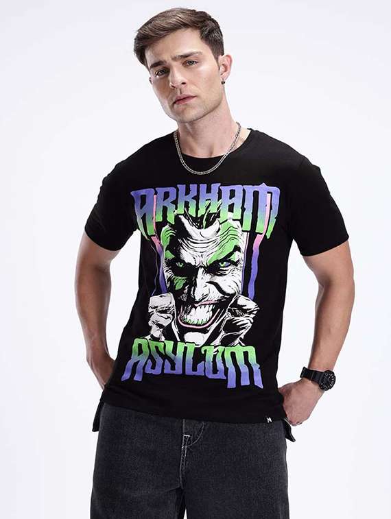 Men Front Print Short Sleeve Regular Fit T-shirt - 22285202 -  Standard Image - 1