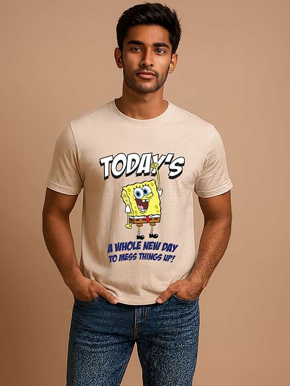 Men Front Print Short Sleeve Regular Fit T-shirt - 22285230 -  Standard Image - 1