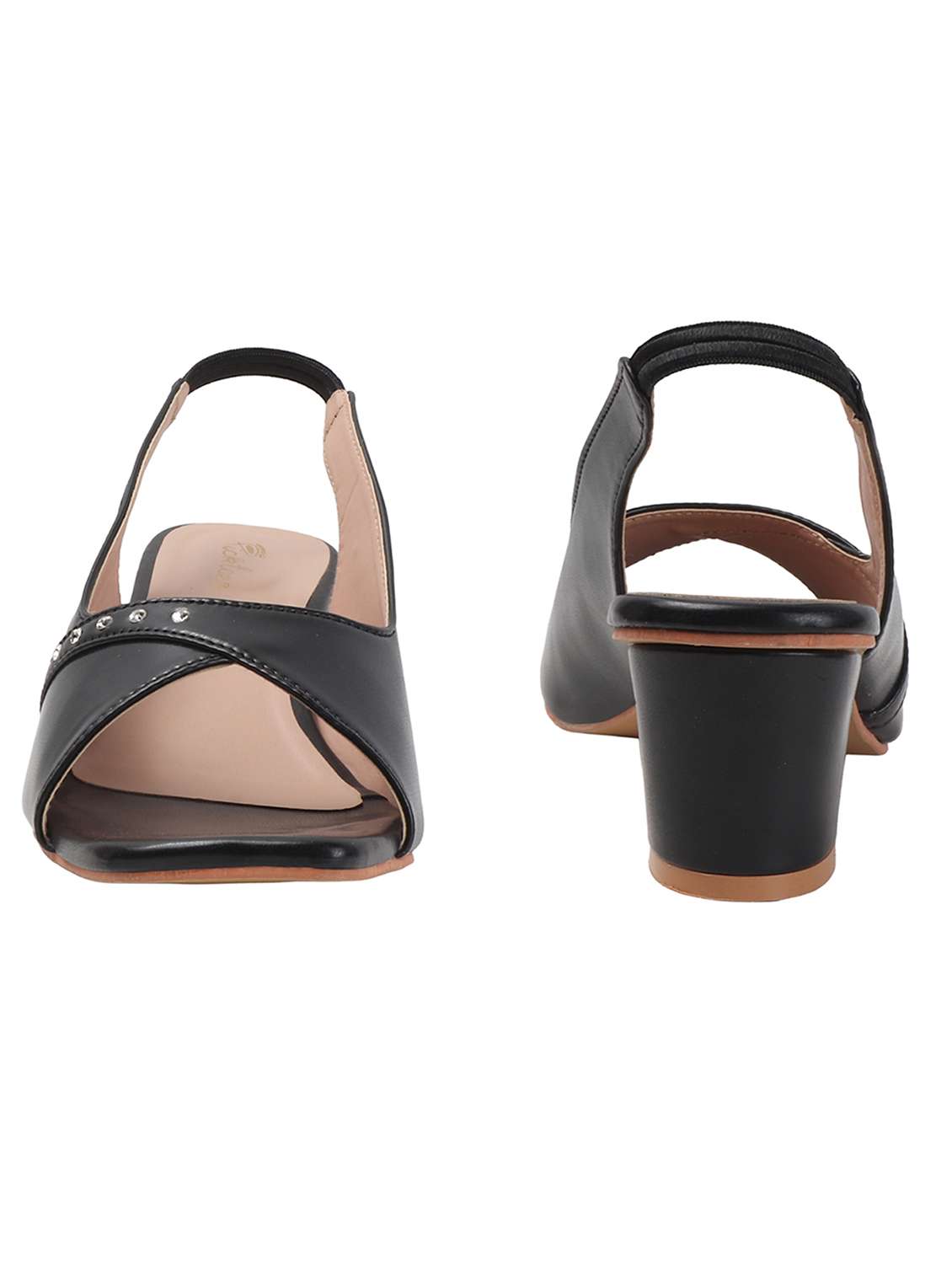 women solid back strap block heel sandal - 22285345 -  Standard Image - 4