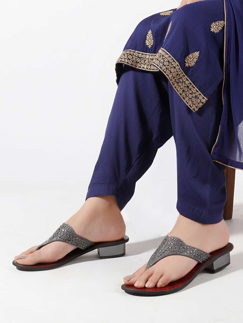 women embellished slip on sandal - 22285349 -  Standard Image - 1