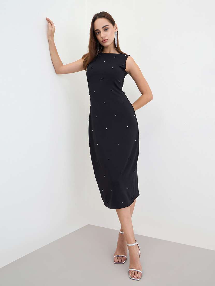 women embellished sleeveless bodycon dress - 22285463 -  Standard Image - 1