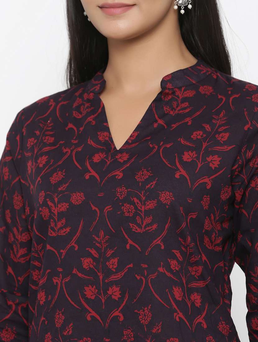 women printed three quarter sleeve kurta sharara set - 22285612 -  Standard Image - 4