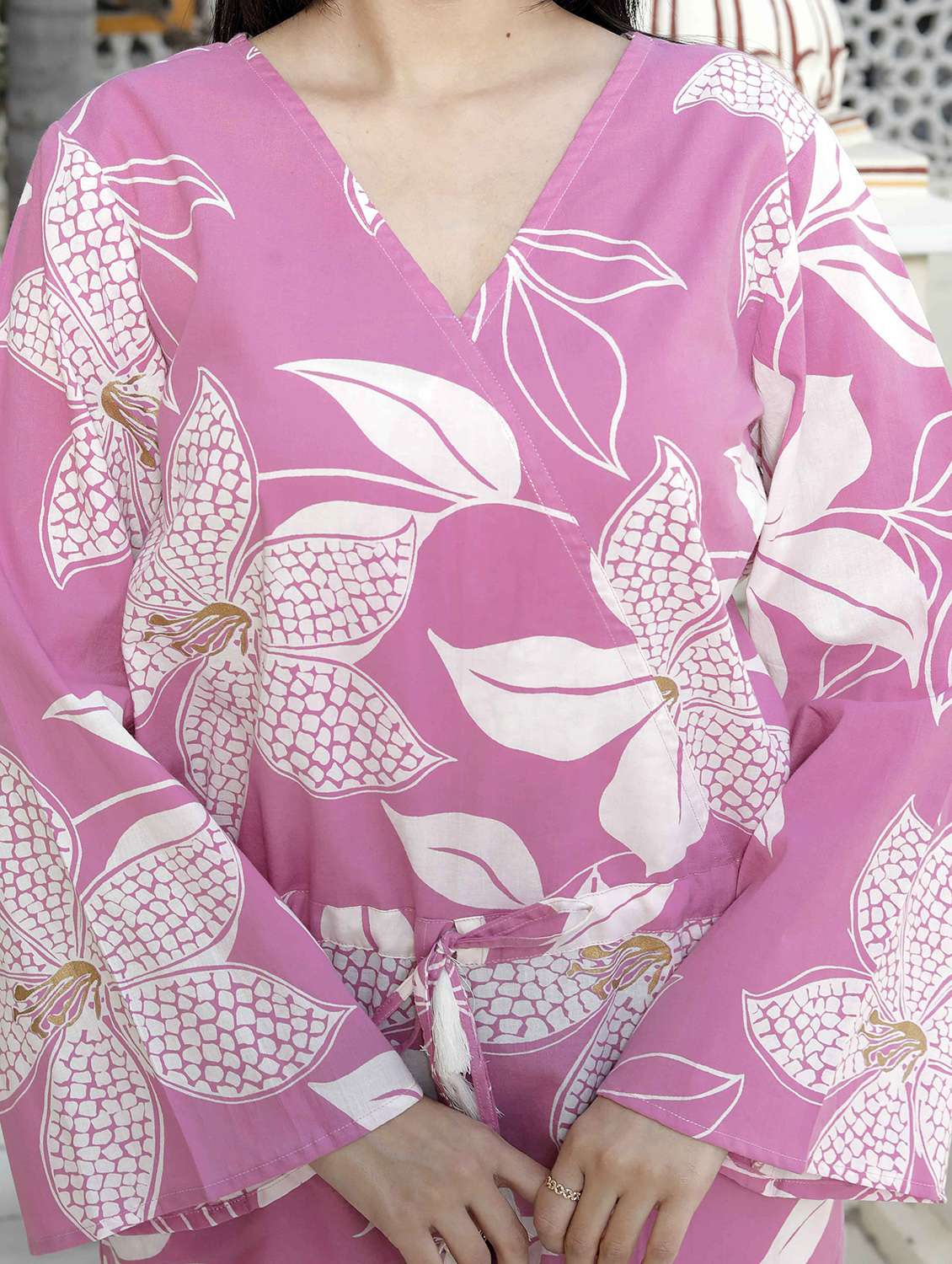 women floral print bell sleeve romper - 22285734 -  Standard Image - 4