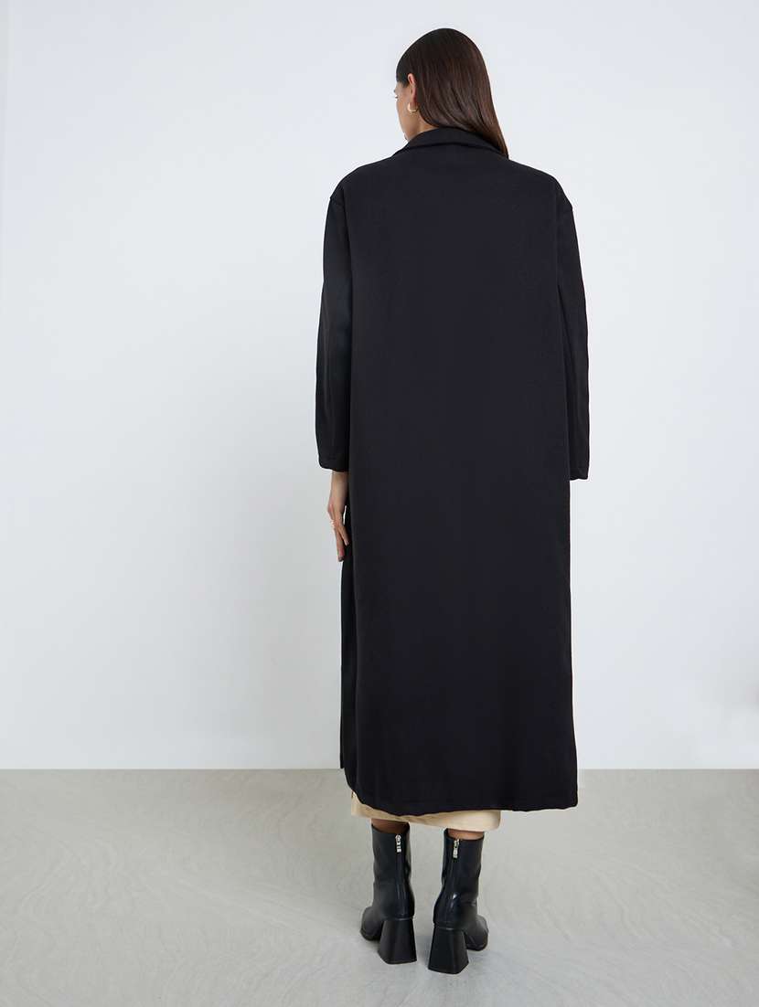 women solid long sleeve trench coat - 22285792 -  Standard Image - 1