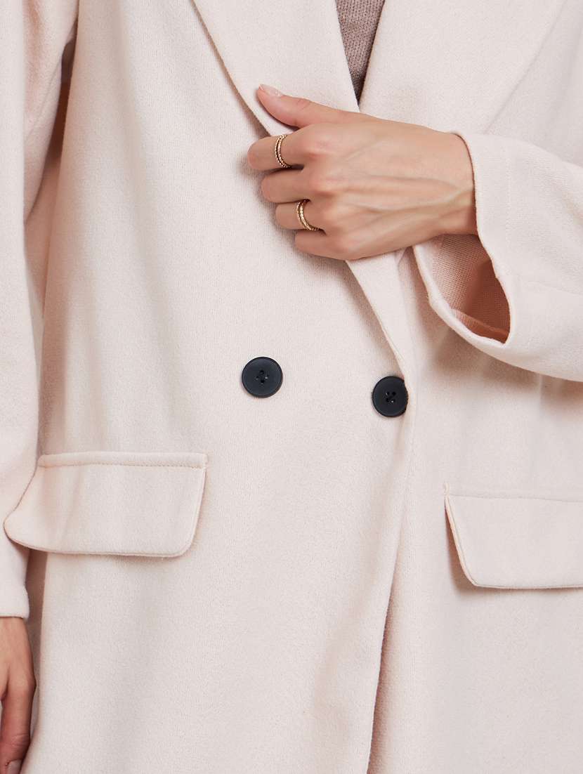 women solid long sleeve trench coat - 22285795 -  Standard Image - 4