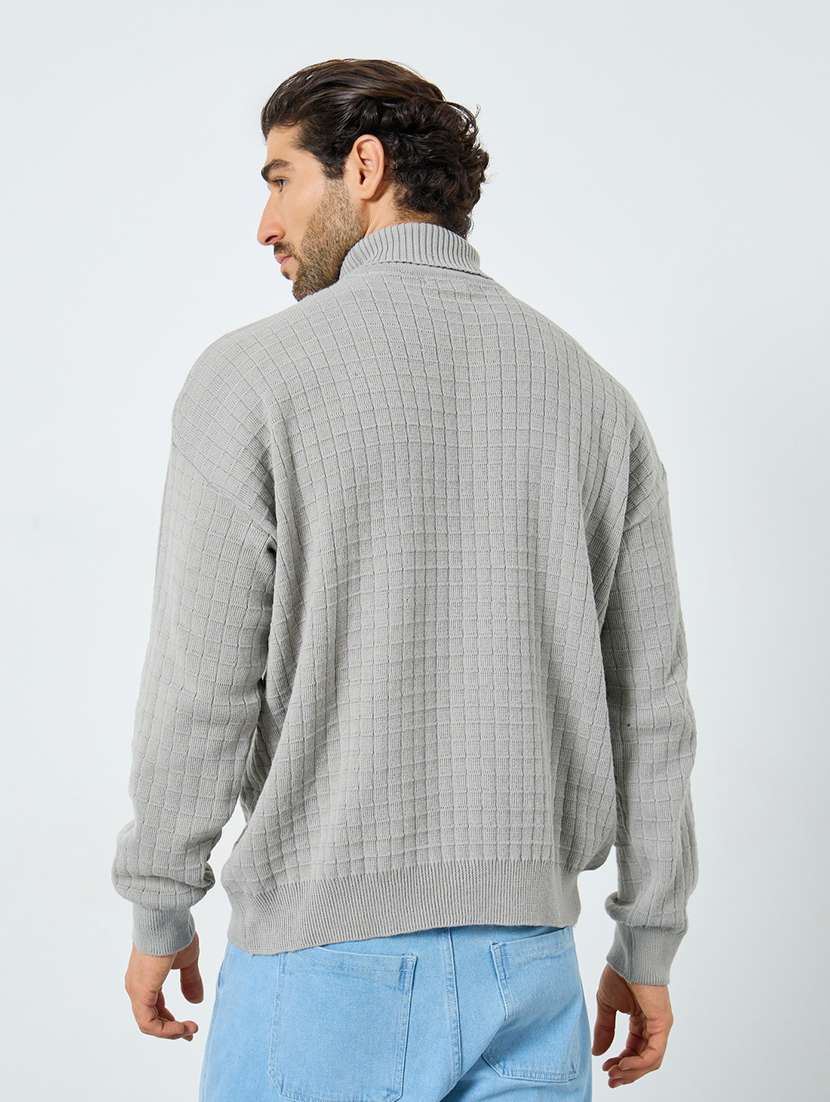 men self design long sleeve loose fit pullover  - 22285829 -  Standard Image - 1