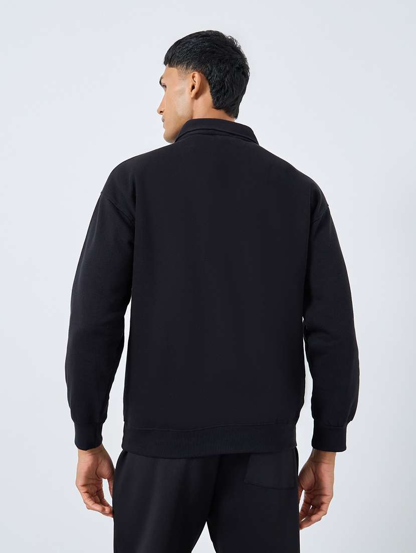 men solid long sleeve oversized sweatshirt - 22285837 -  Standard Image - 1