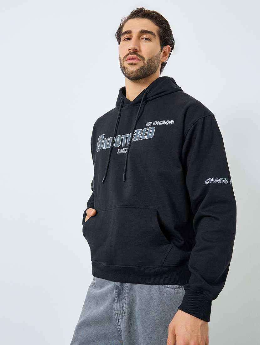 men typographic long sleeve oversized sweatshirt - 22285842 -  Standard Image - 1