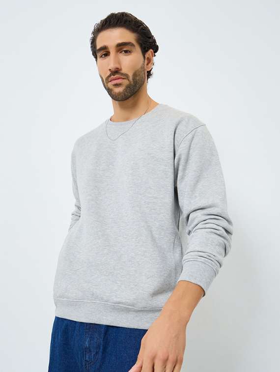 men solid long sleeve regular fit sweatshirt - 22285853 -  Standard Image - 1