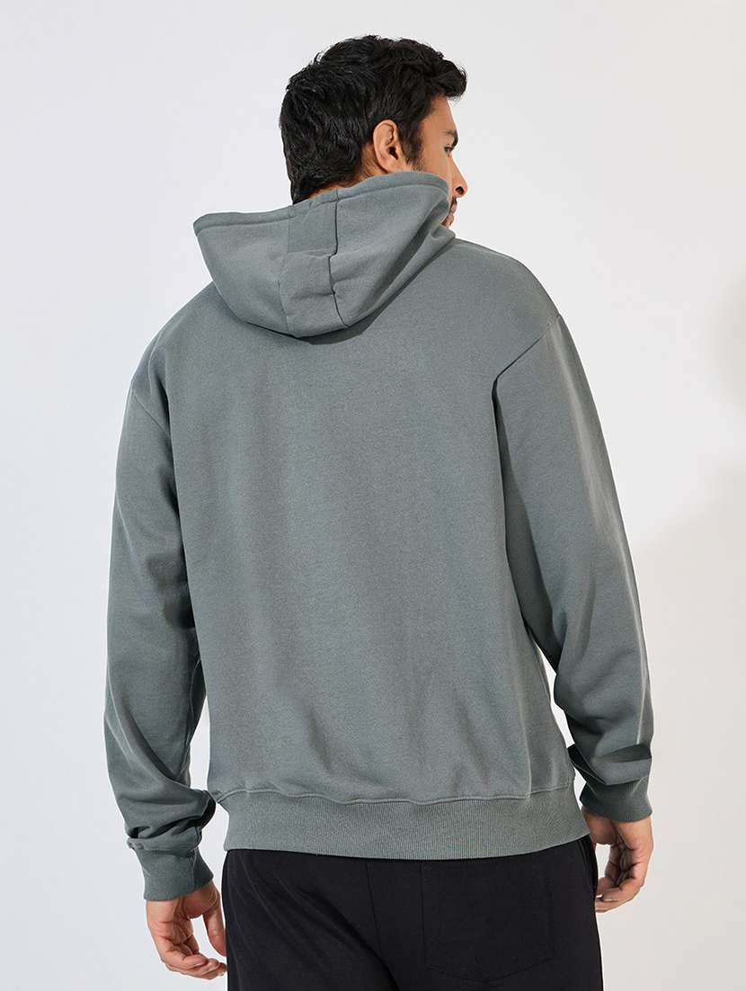 men solid long sleeve oversized sweatshirt - 22285860 -  Standard Image - 1