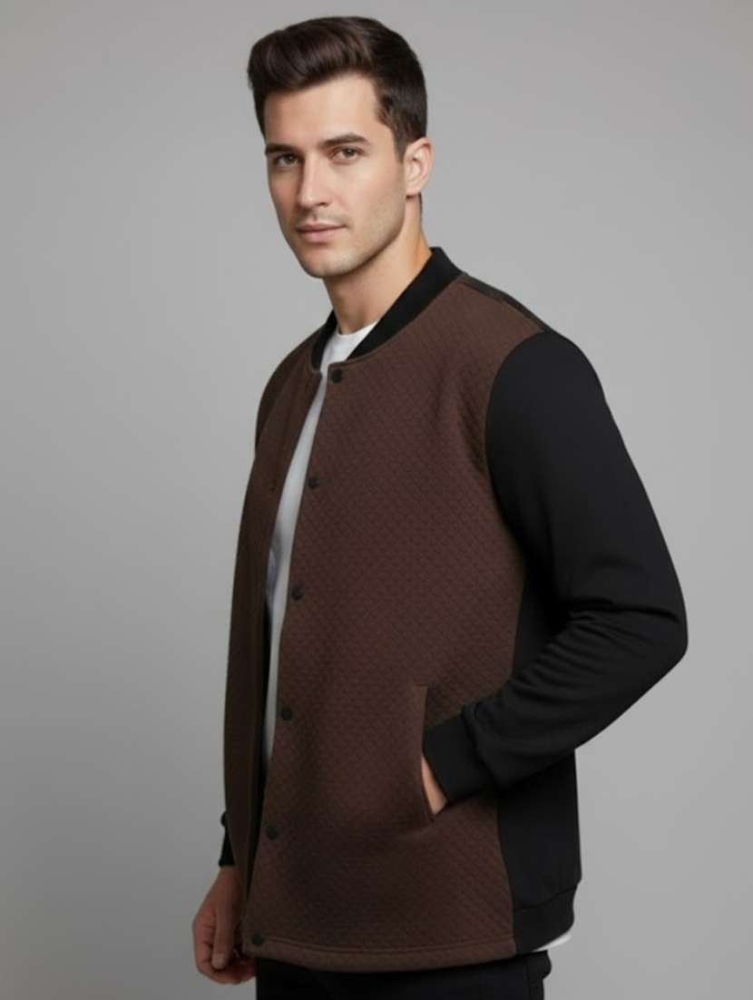 men color blocked long sleeve bomber jacket - 22285878 -  Standard Image - 1