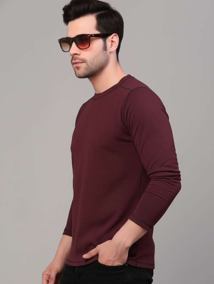 men solid long sleeve slim fit t-tshirt - 22285882 -  Standard Image - 1